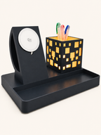 Cube Dock – MagSafe Charging Station with LED Pen Holder & Desk Organizer