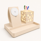 Cube Dock – MagSafe Charging Station with LED Pen Holder & Desk Organizer