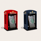 Phone booth charger size comparison showing 8.5 inch height retro London booth design – Form and Fix