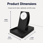 MagSafe Charging Stand with Catch-All Tray – 25W Fast Wireless Charger, StandBy Mode, Desk Organizer
