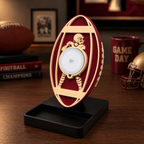 Football Wireless Charger Stand in Burgundy Red, 25W Qi2 MagSafe charging stand, 3D printed in USA from plant-based PLA