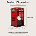 London phone booth iPhone charger with RGB color-changing light and remote control included – Form and Fix
