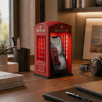 Retro phone booth MagSafe dock with eco-friendly bio-plastic construction and LED ambiance lighting – Form and Fix