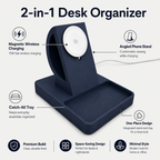 MagSafe Charging Stand with Catch-All Tray – 25W Fast Wireless Charger, StandBy Mode, Desk Organizer