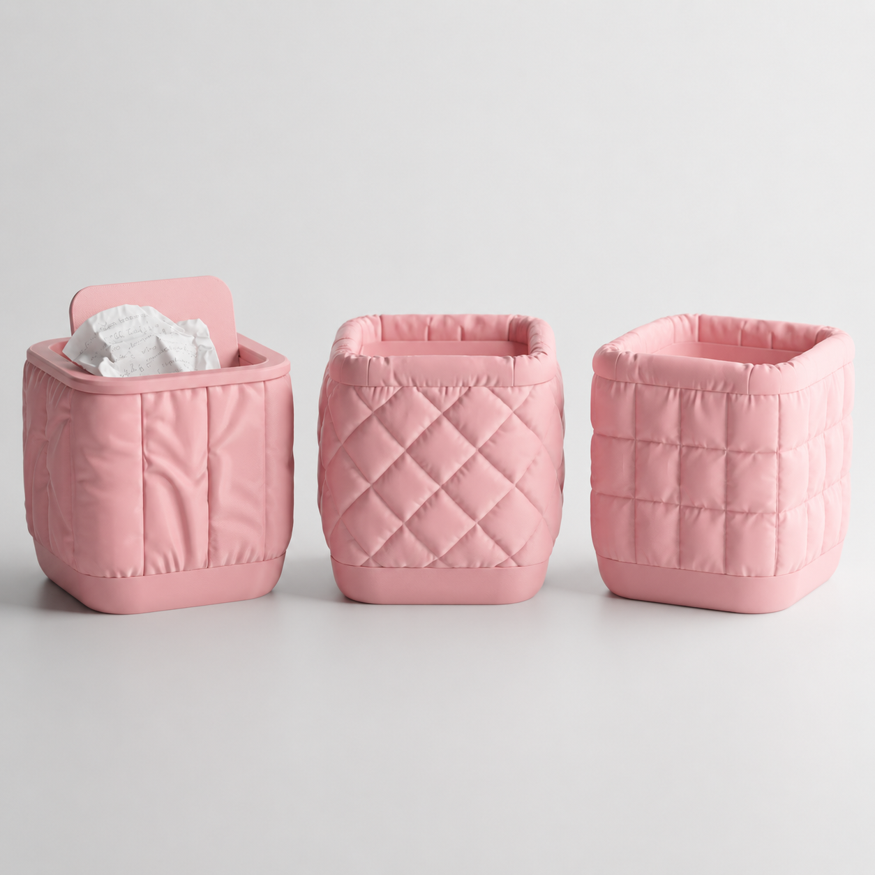 Capsa Modular Desktop Trash Bin – Sculpted Cloth Design