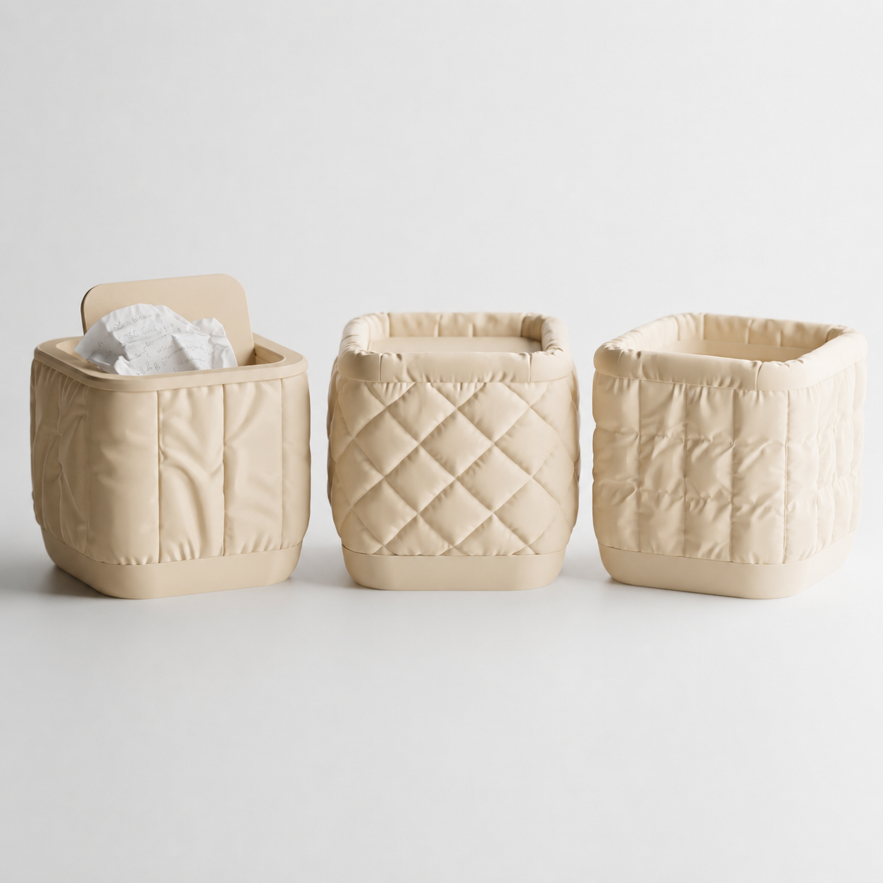 Capsa Modular Desktop Trash Bin – Sculpted Cloth Design