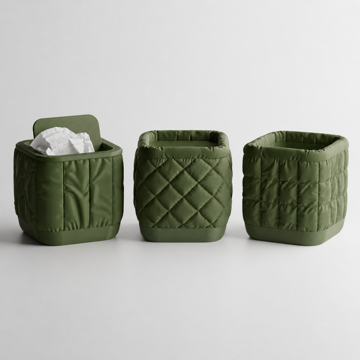 Capsa Modular Desktop Trash Bin – Sculpted Cloth Design