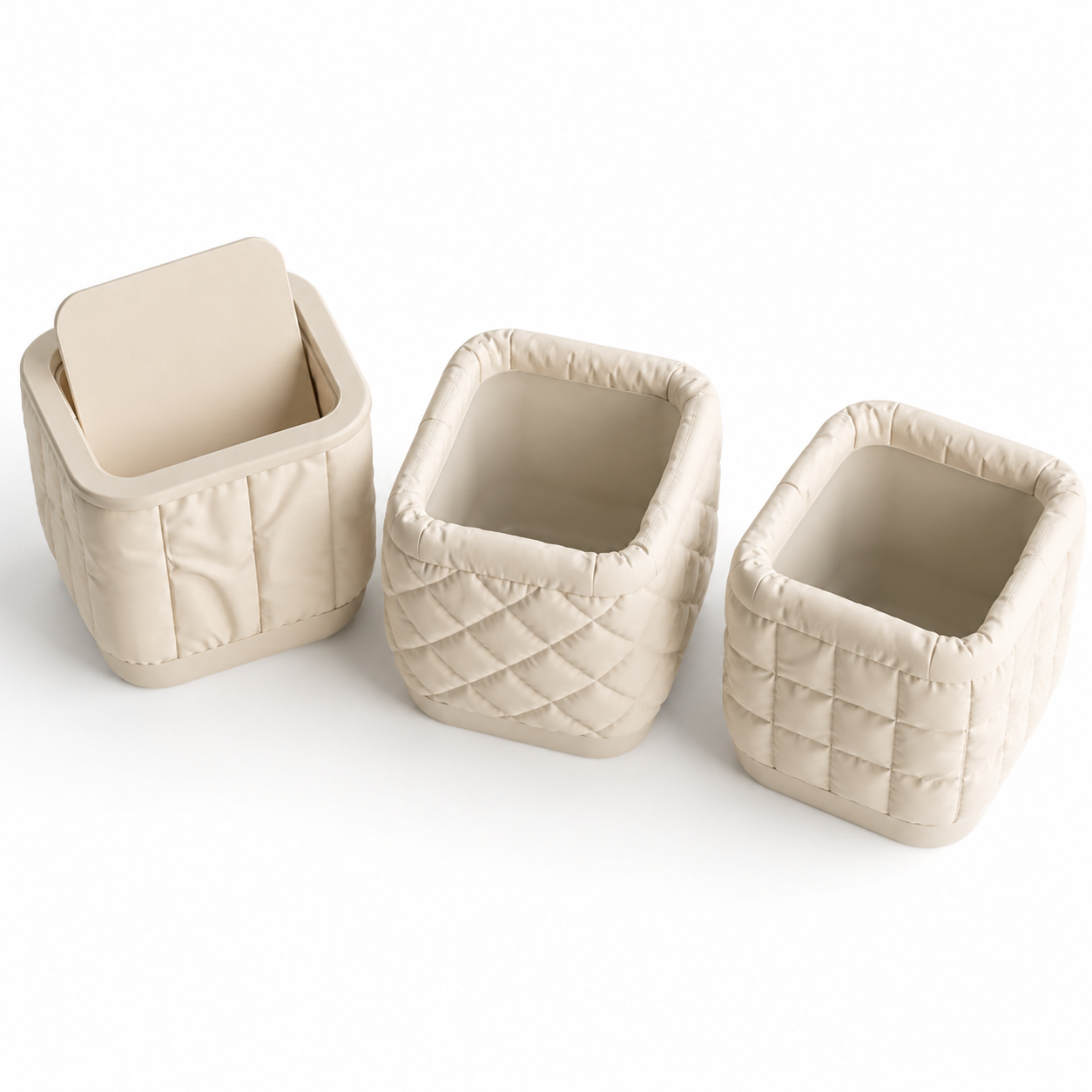 Capsa Modular Desktop Trash Bin – Sculpted Cloth Design