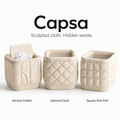 Capsa Modular Desktop Trash Bin – Sculpted Cloth Design