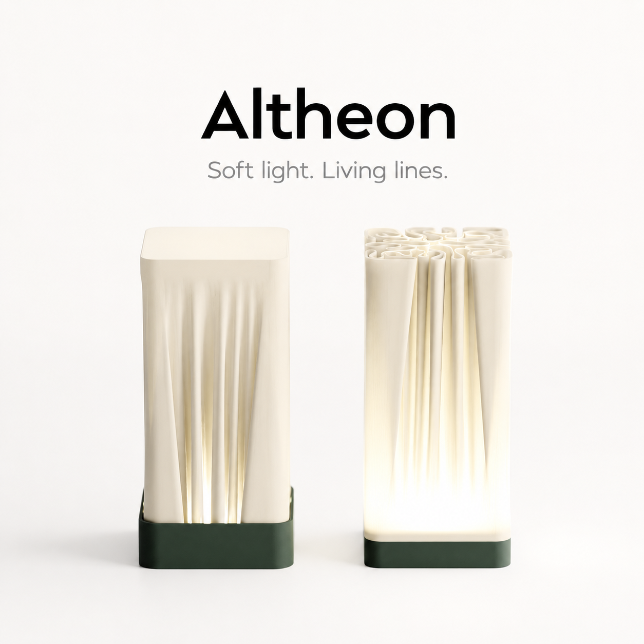 Altheon – 3D Printed LED Lamp | Soft Light. Living Lines.