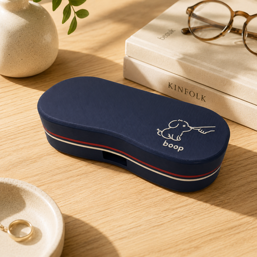 Cute Character Glasses Case | Hard Shell Magnetic Eyeglass Holder, Eco-Friendly, Felt Lined, Funny Gift