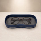 Eco-Friendly Eyeglass Tray | Navy Ribbed Valet