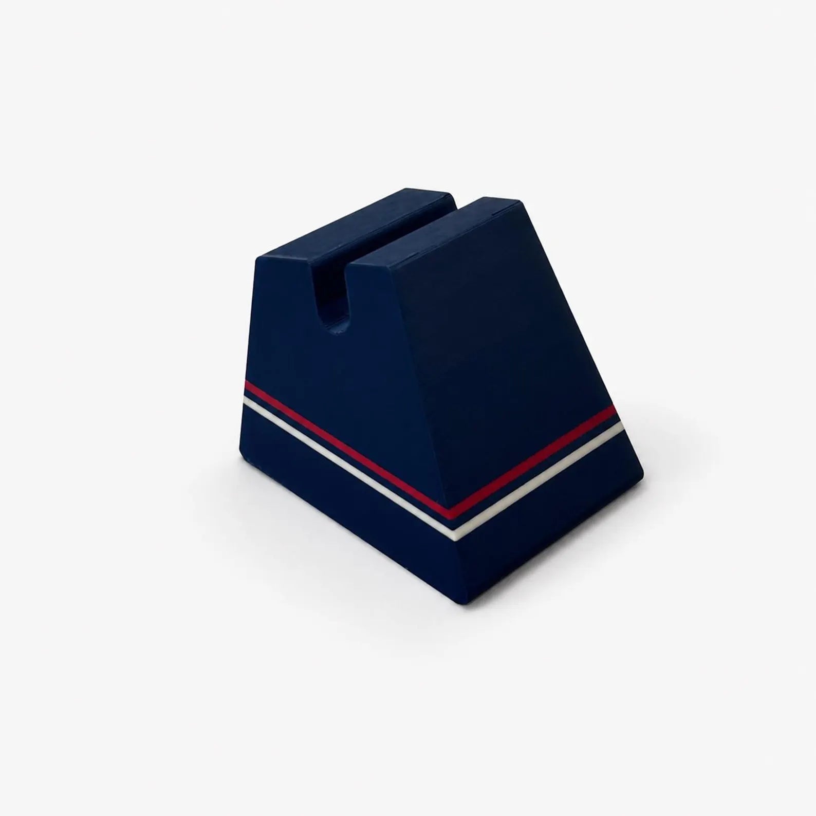 Simple Eyeglass Holder Stand angled view — notched cradle protects lenses on nightstand or desk